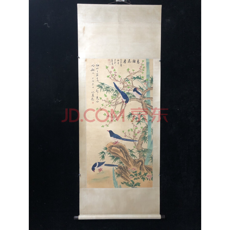 ​查封资产W12-1848旧藏手绘大四尺中堂花鸟画