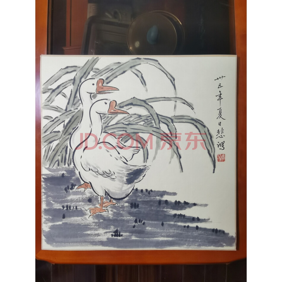 藏品名画H----312《悲鸿动物作品5系列44X44cm》