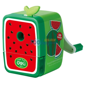 得力(deli)0671 漂亮果盘果缤纷系列削笔机(多款水果图案随机发送) 