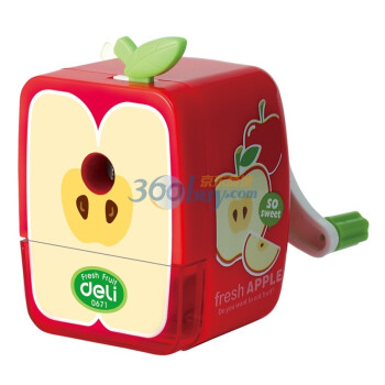 得力(deli)0671 漂亮果盘果缤纷系列削笔机(多款水果图案随机发送) 