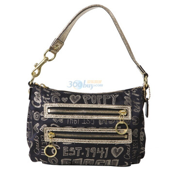 coach 蔻驰 黑色新款poppy系列涂鸦肩背两用包 ry 4408448