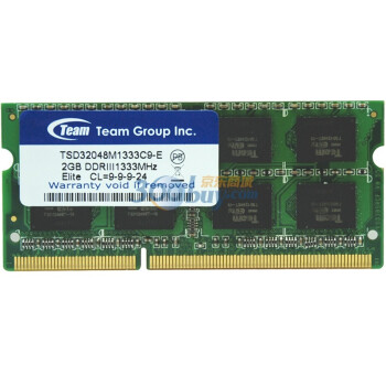 神价格：Team 十铨科技 DDR3 1333 2GB 笔记本内存条