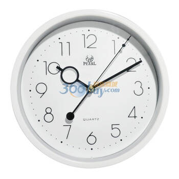 钟表 闹钟挂钟 挂钟 > 明珠星pearl静音扫描石英挂钟ma白色  1 2 3 4