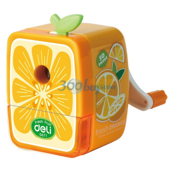 得力(deli)0671 漂亮果盘果缤纷系列削笔机(多款水果图案随机发送) 