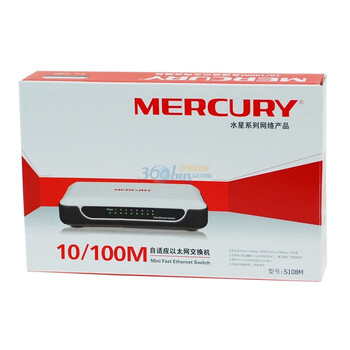 
                                                                                水星（MERCURY）S108M 8口百兆交换机 网线网络分线器 家用宿舍监控工程分流器                