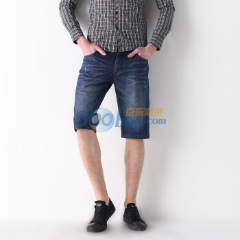 Jasonwood 运动腰头设计男牛仔中裤 1121643150