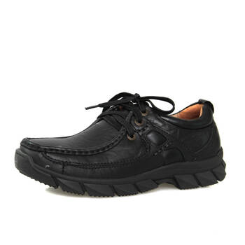 美国棒球手头层牛皮男鞋系带时尚休闲鞋11337016 黑色 40