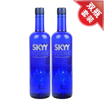 SKYY 蓝天 伏特加 原味 40° 750ml（双瓶套装）