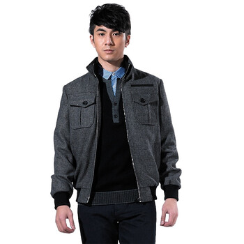 男装 外套 konzen空间/自由空间 双层立领合身.