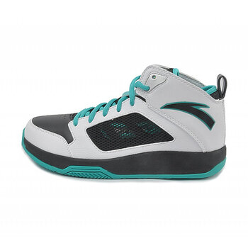 安踏 男式 cba透气稳定高帮篮球鞋 11221021-2 白色 40