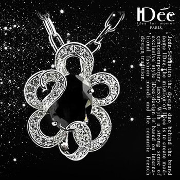 法国idee花环项链女 大宝石吊坠项链 韩版时尚挂坠 生日情人节礼物送