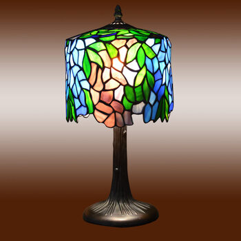 天鹅堡 tiffany蒂芙尼蒂凡尼彩色玻璃台灯 tiffanyl9-2-2