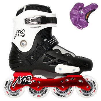 春雷行动 米高mi2成人花式花样轮滑鞋 平滑鞋m4 黑白 36