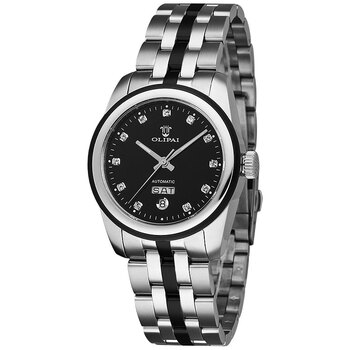 瑞士olipai欧力派手表正品机械表男士手表双日历全自动机械表奢华镶钻