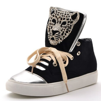 蔻雷2013新款春款时尚豹头水钻单鞋休闲鞋03 黑色 38【图片 价格 品牌