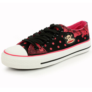 大嘴猴/paul frank/100km&pf 女子休闲单鞋帆布鞋 cah203 黑色 36