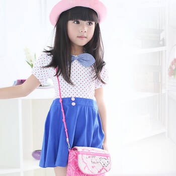 沙虫sandworm童装 女童 2013新款儿童连衣裙子 韩式学院风短袖公主裙0