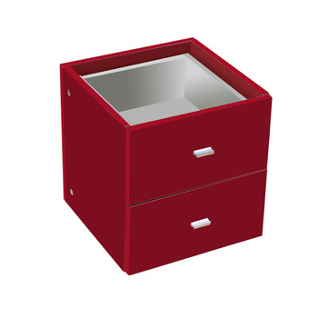 系列书柜一起购买才能使用)宽34x深33x高35cm 710201-3 枣红色抽屉柜