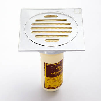 潜水艇地漏utf50-10 u型双密封式 铜镀铬亮光 深水封防臭防虫 50管