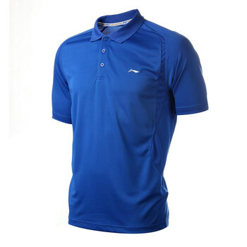 李宁lining 男装短袖polo衫 运动服 aplg089-2 aplg089 蓝色 l