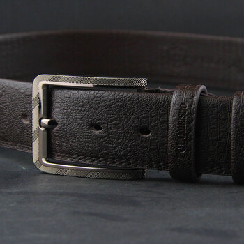 polomeisdo英国保罗男士牛皮针扣皮带真皮腰带 ph-37803ft 下单时请