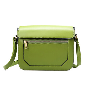 55ya2014新款英伦风小包复古拉链单肩斜挎包潮女包bg0393 绿色