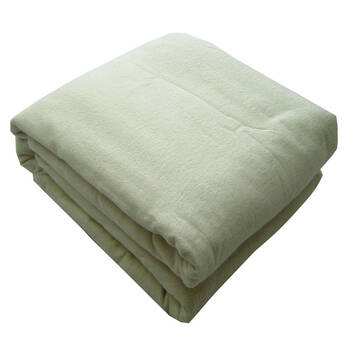 梦佳家纺纯棉法兰绒素色床单式褥套145*215cm 米白色