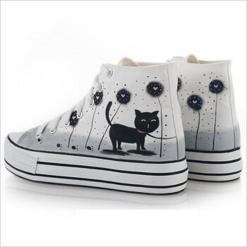 城市公主韩版时尚插画涂鸦鞋diy女运动鞋手绘帆布鞋子个性定制z-s006