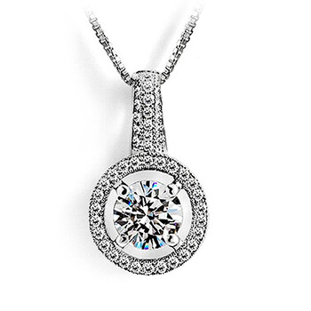 哈妮宝贝 情投意合 满钻镶嵌吊坠 含项链 女 礼物