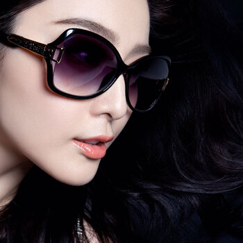 帕莎prsr 太阳镜女款防紫外线 时尚个性设计 t6836 模特款黑色t020