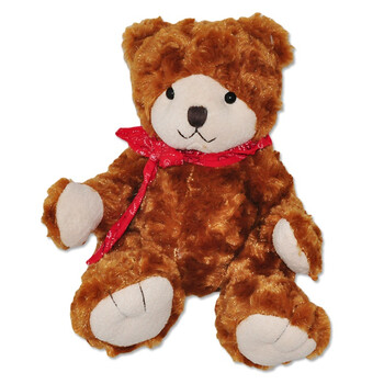 欧德贝尔 嘻哈风格捂眼害羞泰迪熊32cm 深棕色玫瑰绒