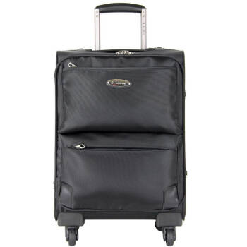 比华利保罗polo拉杆行李箱万向轮登机旅行箱 黑色 18寸