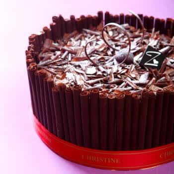 christine 克莉丝汀 生日蛋糕卷心巧克力 上海甜蜜恋人旗舰店提货 6寸