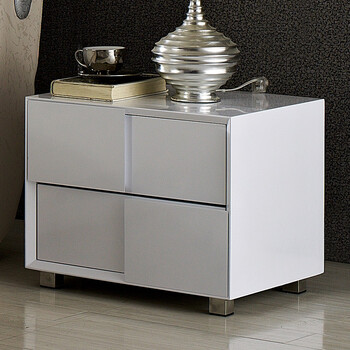 约兰达家具 烤漆床头柜白色柜子特价储物柜抽屉柜金属脚包邮 与床配套