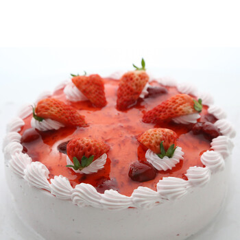 可米酷 草莓纯鲜奶冰淇淋蛋糕生日蛋糕 6寸