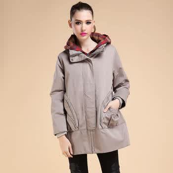 水淼2012韩版秋冬装外套新款大码女装棉大衣中长款棉服s12-m147 卡其