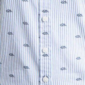 TOMMY HILFIGER 细条纹航海风格商务休闲长袖衬衫 | 1M87625412JS 460浅蓝色 6