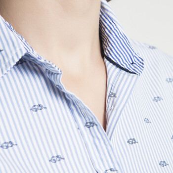 TOMMY HILFIGER 细条纹航海风格商务休闲长袖衬衫 | 1M87625412JS 460浅蓝色 6