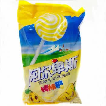 阿尔卑斯 雪梨牛奶味硬糖棒棒糖 200g/袋
