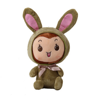 童乐园 创意兔猴毛绒玩具 绿色 35cm