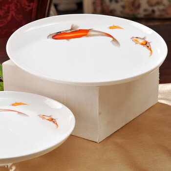 华光陶瓷 福鱼贺岁 盘子 一件 12寸鱼盘