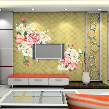 
                                        原始风 可移除墙贴饰玫瑰花 浪漫满屋婚房背景贴画 客厅卧室电视墙沙发墙创意装饰贴                