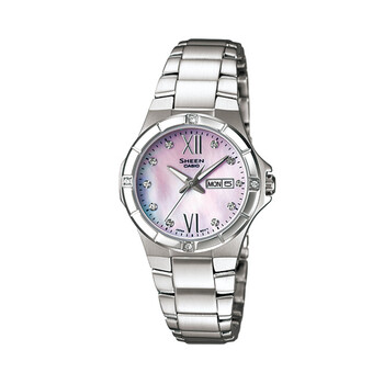 卡西欧 casio sheen系列石英女士手表 she-4021d-1adf正品行货 she