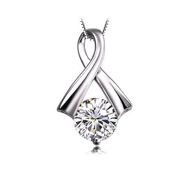 doido爱度钻石 18k白金 10分si i-j色钻石吊坠-宠爱 赠送银链