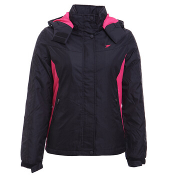 限时特价金莱克品牌正品秋冬装女款摇粒运动风衣连帽外套22421016 黑