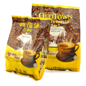 进口咖啡马来西亚白咖啡旧街场 2合1白咖啡360g(附糖条)