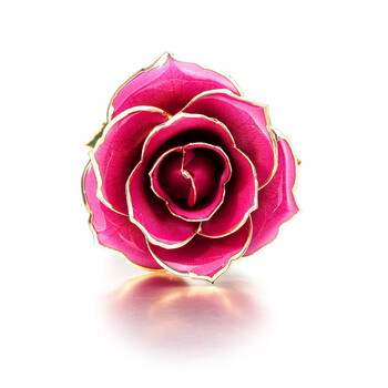 银尚圈 24k镀金玫瑰花 奢华真花玫瑰 金箔玫瑰 情人节礼物必备 礼品