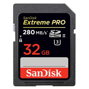 
                                        闪迪（SanDisk）32GB 读速280MB/s 至尊超极速SDHC UHS-II存储卡 V30 U3 Class10 SD卡                