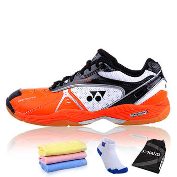 > yonex尤尼克斯羽毛球鞋 shb-86ex男鞋 陶菲克比赛战靴 亮橙 42