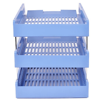 齐心(COMIX)三层镂空收纳文件座 自由拆卸组装三层文件盘/文件框/文件架 牢固耐用 办公用品 蓝色EB709/B2060 齐心(COMIX)三层镂空收纳文件座 自由拆卸组装三层文件盘/文件框/文件架 牢固耐用 办公用品 蓝色EB709/B2060